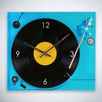 Reloj Tocadiscos Azul